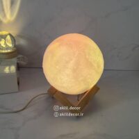 آباژور ماه پایه چوبی