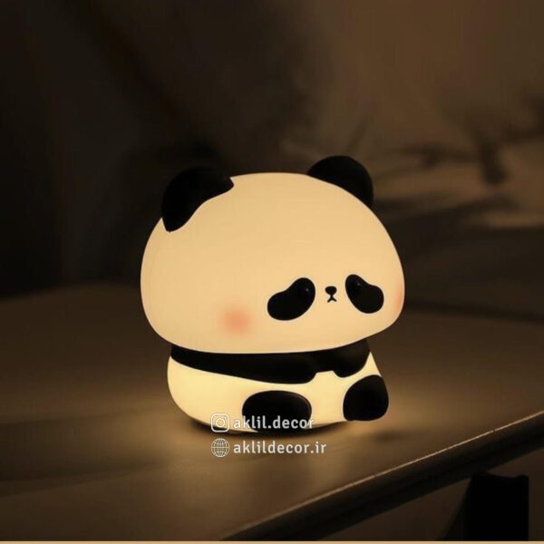 چراغ سلیکونی پاندای نشسته